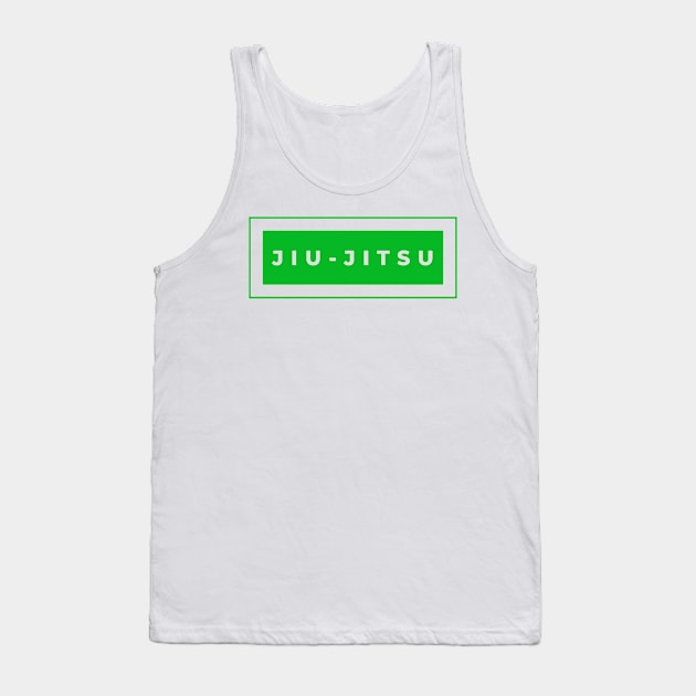 BJJ Jiu Jitsu Minimal Green Tank Top by HootVault